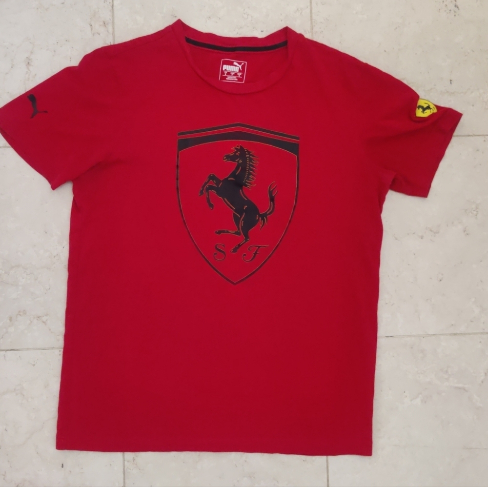 Puma Scuderia Ferrari F1 Team T-shirt Red Big Logo Small Unisex